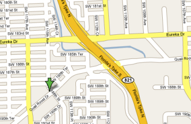 Map to location of hot air balloon ride meeting place